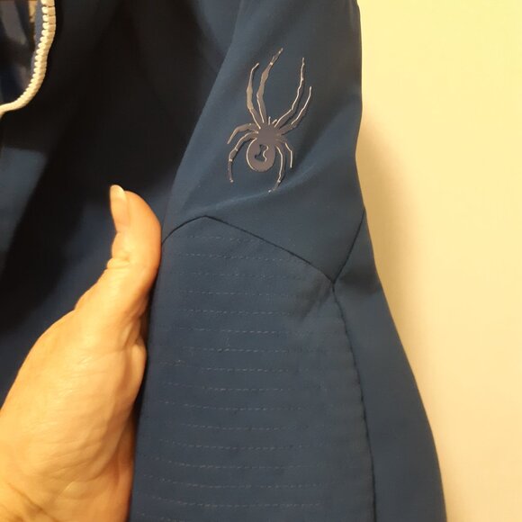 Ladies Royal Blue Spyder gortex ski jacket - no hood - Size 12 - Picture 13 of 14
